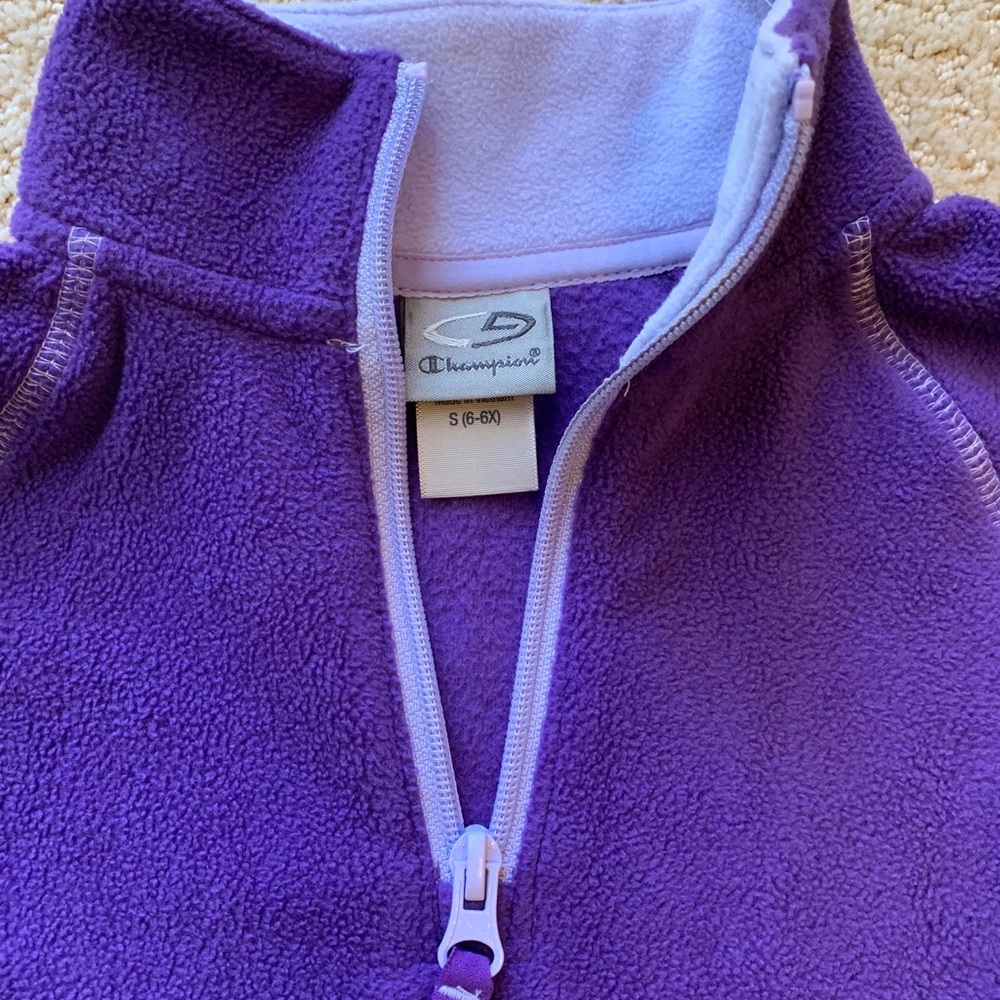 Girls’ 1/4 zip-up pullover fleece